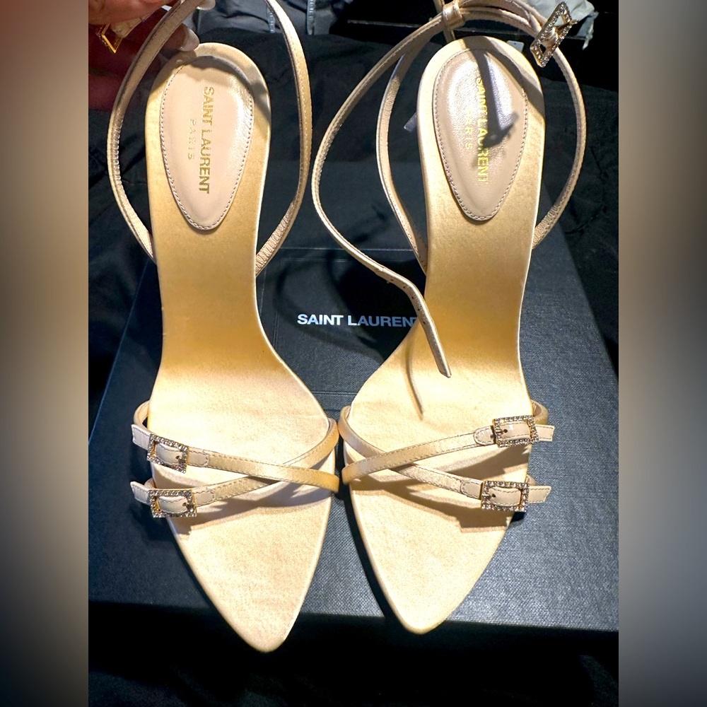 Saint Laurent
Lila Sandals In Crepe Satin